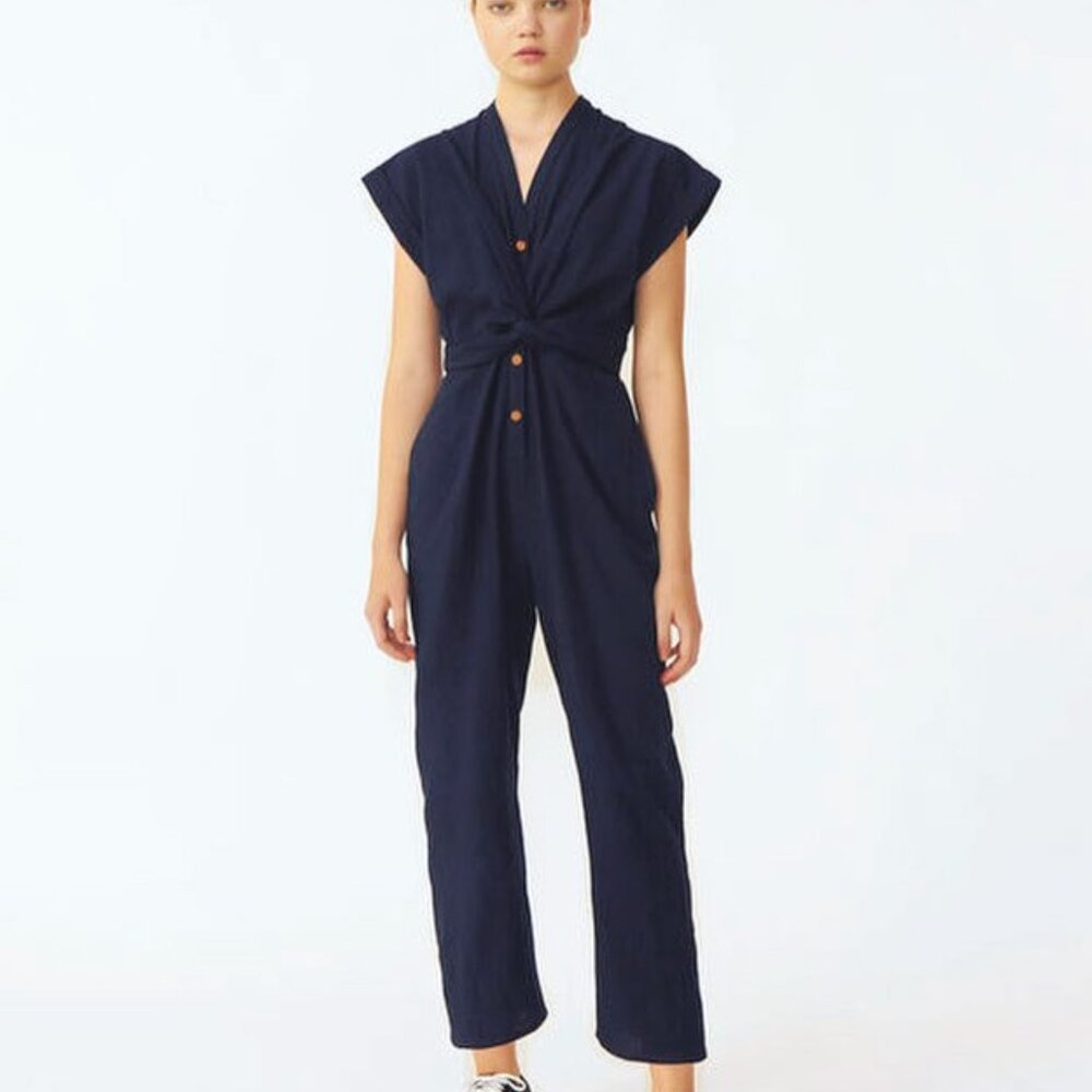Marin jumpsuit in Japanese dark indigo